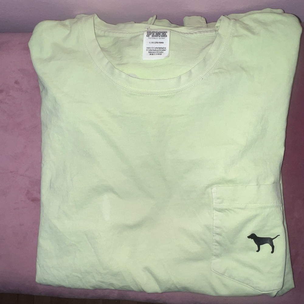 PINK Victoria's Secret Mint Green Crew Neck Tee